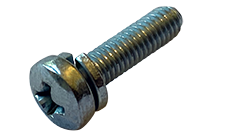 M3-0.5 x 5 mm SEMS Screws / Split Lock Washer / Phillips / Pan Head / Steel / Zinc