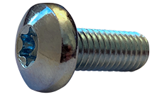 M2.#5-0.45 x 10 mm Machine Screws / Six-Lobe (Torx®) / Pan Head / Steel / Class 4.8 / Zinc / ISO7045
