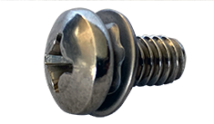 M3-0.5 x 6 mm SEMS Screws / Square Cone Washer / Phillips / Pan Head / Stainless Steel