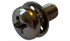 M4-0.7 x 8 mm SEMS Screws / External Tooth Washer / Phillips / Pan Head / Stainless Steel