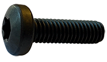 M3-0.5 x 6 mm Machine Screws / Six-Lobe (Torx®) / Pan Head / Steel / Black Oxide
