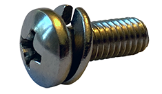 M5-0.8 x 8 mm SEMS Screws / Split Lock Washer / Phillips / Pan Head / 18-8 Stainless Steel (A2) / ISO7045