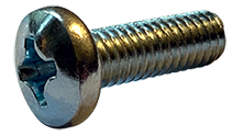 M4-0.7 x 6 mm Machine Screws / Phillips / Pan Head / Steel / Class 4.8 / Zinc / JIS-B1111