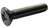 #8-32 x 1/4" Phillips Oval Head Machine Screws, Full Thread / Stainless Steel / 18-8 / Passivated / ISO 3506-1 A2-70; ASME B18.6.3