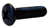 #8-32 x 5/8" Phillips Oval Head Machine Screws, Full Thread / Low Carbon Steel / Zinc / ASTM A307; ASME B18.6.3