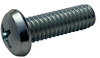 #8-32 x 2" Phillips Round Head Machine Screws, Full Thread / Low Carbon Steel / Zinc / ASTM A307; ASME B18.6.3