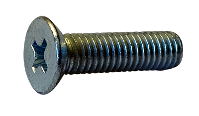 #10-24 x 1/2" Phillips Flat Undercut Head Machine Screws, Full Thread / Low Carbon Steel / Zinc