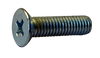 #10-32 x 1/4" Phillips Flat Head Machine Screws, Full Thread / Low Carbon Steel / Zinc / ASTM A307; ASME B18.6.3