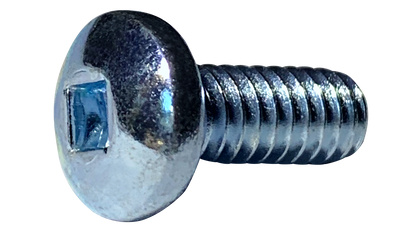 #10-24 x 3/4" Square Pan Head Machine Screws, Full Thread / Low Carbon Steel / Zinc