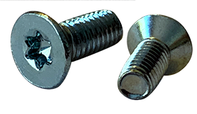M6-1.0 x 16 mm Trilobe Thread Forming Screws for Metal / Six-Lobe (Torx®) / Flat Head / Steel / Zinc / DIN7500ME
