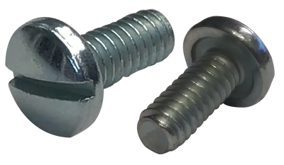 #10-24 x 1/2" Slotted Binder Undercut Head Machine Screws, Full Thread / Low Carbon Steel / Zinc
