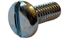 #6-32 x 1 1/4" Slotted Pan Head Machine Screws, Full Thread / Low Carbon Steel / Zinc / ASTM A307; ASME B18.6.3