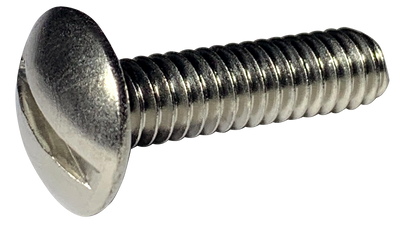 #10-24 x 1" Slotted Truss Head Machine Screws, Full Thread / 18-8 Stainless Steel / Passivated