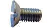3/8"-16 x 1/2" Slotted Flat Head Machine Screws, Full Thread / Low Carbon Steel / Zinc / ASTM A307; ASME B18.6.3
