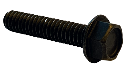 #10-24 x 1/2" Hex Washer Head Machine Screws, Full Thread / Low Carbon Steel / Black Oxide