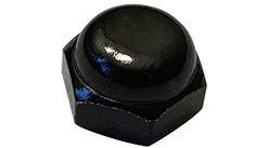1/4-20 Closed End Acorn Nuts / Low Crown / Steel / Black Oxide