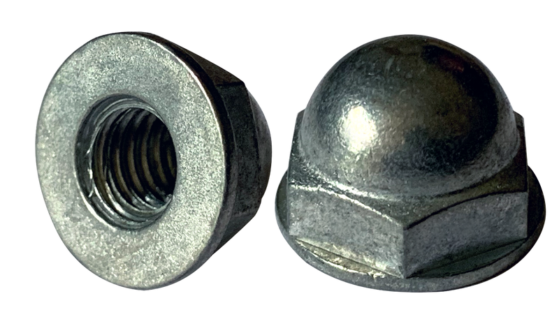 3/8-16 Washer-Based Acorn Nuts / Closed End / Diecast Zinc Alloy