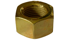 1/4-28 Finished Hex Nuts / Grade 8 / Zinc Yellow / Made in USA