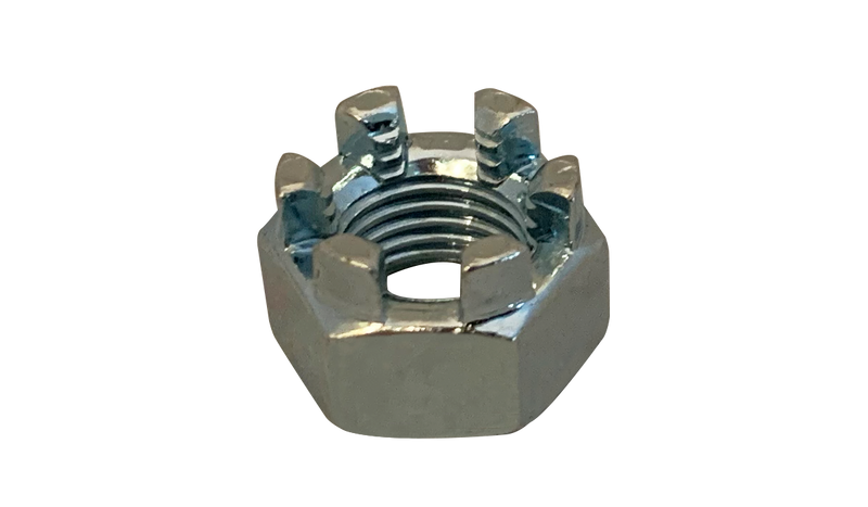 7/16-20 Hex Castle Nuts / Grade 5 / Zinc