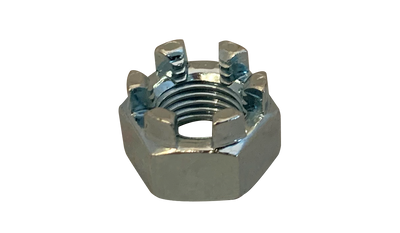 1/2"-20 Hex Castle Nuts / Grade 5 / Zinc
