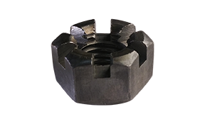 1 1/2-6 Heavy Pattern Slotted Hex Nuts / Steel / Plain