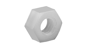 #8-32 Nylon Hex Nuts / Natural (White)