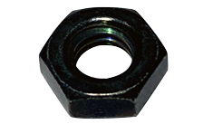 #6-32 x 1/4 Small Pattern Hex Machine Screw Nuts / Steel / Black Zinc