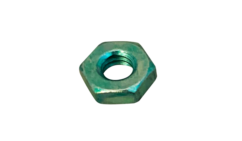 #8-32 x 5/16 Small Pattern Hex Machine Screw Nuts / Steel / Zinc Green