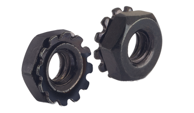 #4-40 Hex Keps Nuts / Low Carbon Steel / Black Oxide