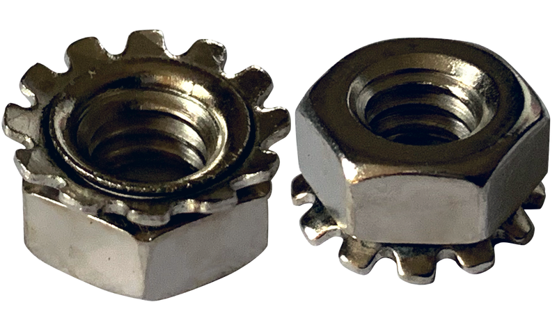 #6-32 Hex Keps Nuts / Steel / Nickel