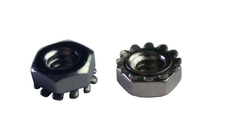 #6-32 Hex / Small Pattern Keps Nuts / 18-8 Stainless Steel