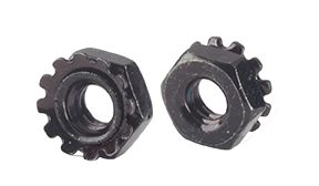 #6-32 Hex / Small Pattern Keps Nuts / Steel / Black Oxide