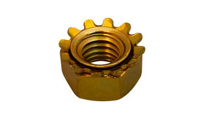 #4-40 Hex Keps Nuts / Low Carbon Steel / Zinc Yellow