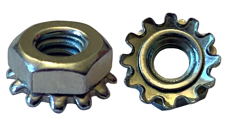 1/2-13 Hex Keps Nuts / Steel / Zinc