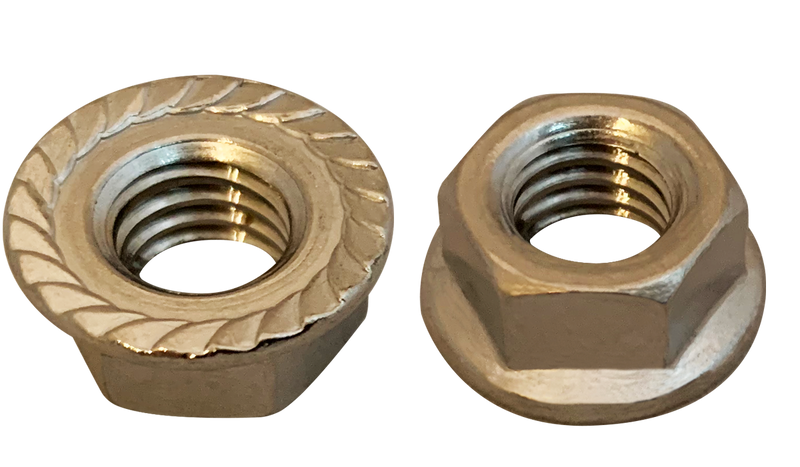 #6-32 Serrated Hex Flange Locknuts / 18-8 Stainless Steel