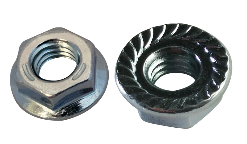 3/4-10 Serrated Hex Flange Locknuts / Grade 5 / Zinc