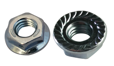 5/8"-11 Serrated Hex Flange Locknuts / Grade 5 / Zinc