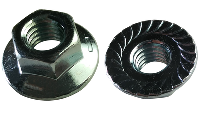 1/2"-13 Large Flange Hex Flange Locknuts / Serrated / Grade 5 / Zinc
