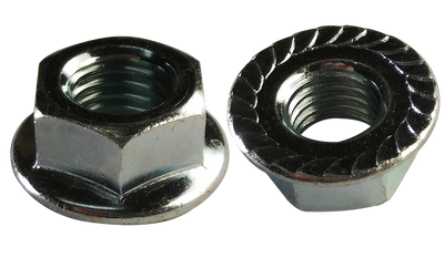 5/16"-18 Large Flange Hex Flange Locknuts / Serrated / Low Carbon Steel / Zinc