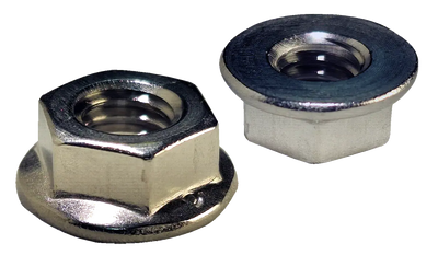 1/4"-20 Non-Serrated Hex Flange Nuts / 18-8 Stainless Steel / Passivated