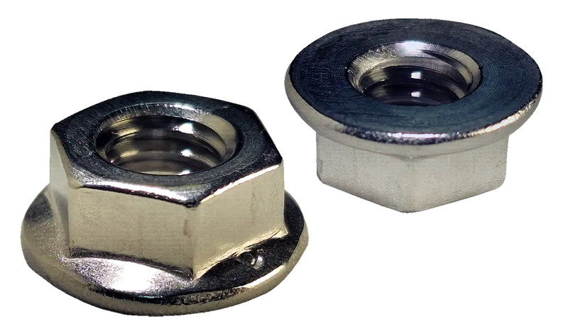 #8-32 Non-Serrated Hex Flange Nuts / 18-8 Stainless Steel