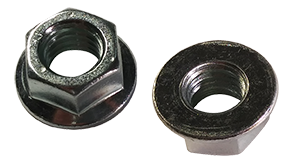 1/4-20 Hex Flange Nuts / Non-Serrated / Grade 5 / Zinc