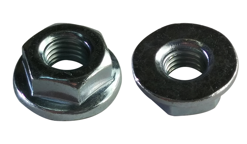 M6-1.00 Non-Serrated Hex Flange Nut / Class 8 Steel / Zinc / ISO 898-2; DIN 6923