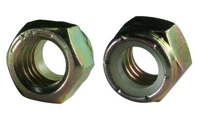1"-14 NE Nylon Insert Locknuts / Light Hex Standard / Grade 8 / Zinc Yellow