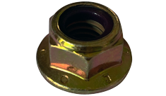 1/2-13 Flange Nylon Insert Locknuts / Grade 8 / Zinc Yellow