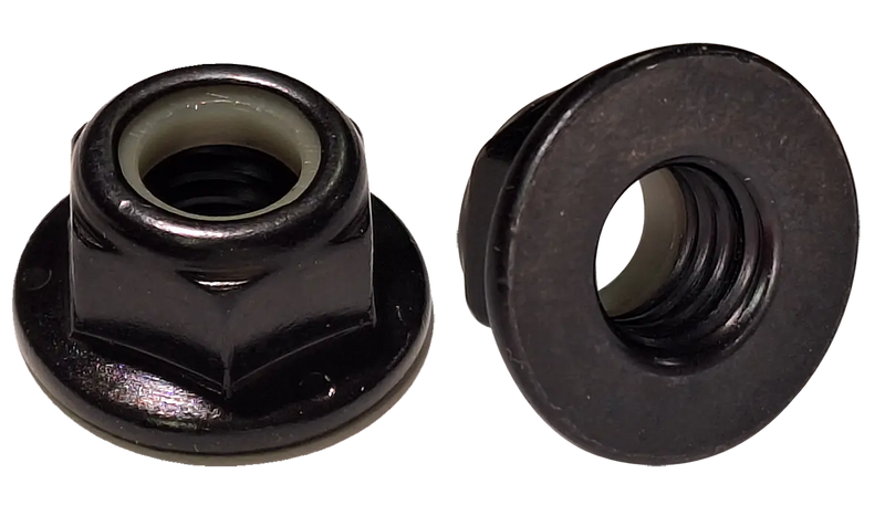 1/4-20 Flange Nylon Insert Locknuts / Steel / Black Oxide