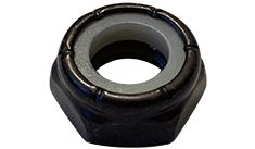 #6-32 NTM Nylon Insert Locknuts / Thin Style / Steel / Black Zinc