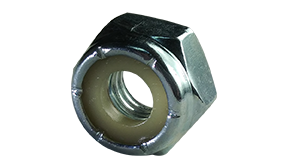3/8-16 NTU Heavy Hex Nylon Insert Locknuts / Thin Style / Steel / Zinc