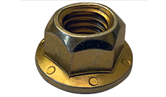 5/16-18 Toplock Hex Flange Nuts / Steel / Zinc Yellow