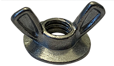 1/4-20 X 7/8 X 1 1/8 Washer Base Wing Nuts / Die Cast Zinc Alloy